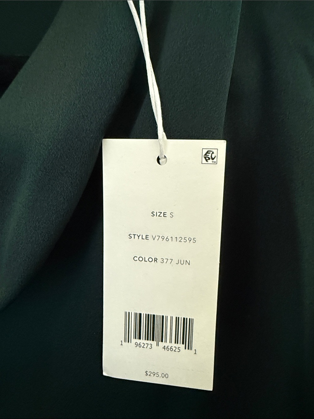 Vince Emerald Green Cowl Neck Cap-Sleeve Blouse - Picture 2 of 4